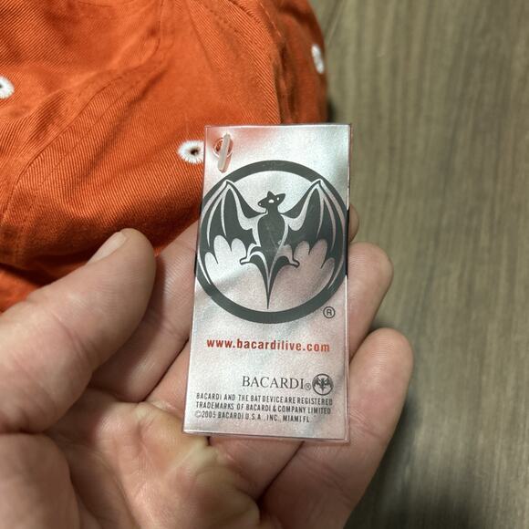 Bacardi Rum 62 NEW Promo Baseball Golf Hat Cap Adjustable Embroidered Orange - Picture 6 of 8